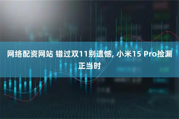 网络配资网站 错过双11别遗憾, 小米15 Pro捡漏正当时